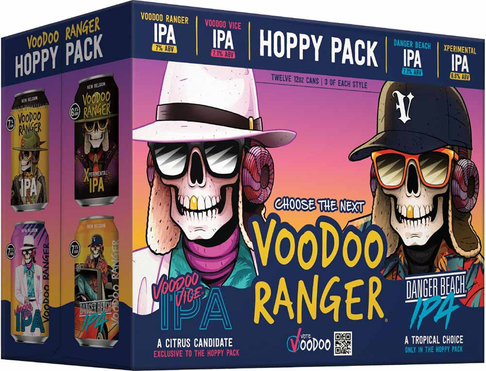 new belgium voodoo ranger hoppy pack with danger beach ipa and voodoo vice ipa