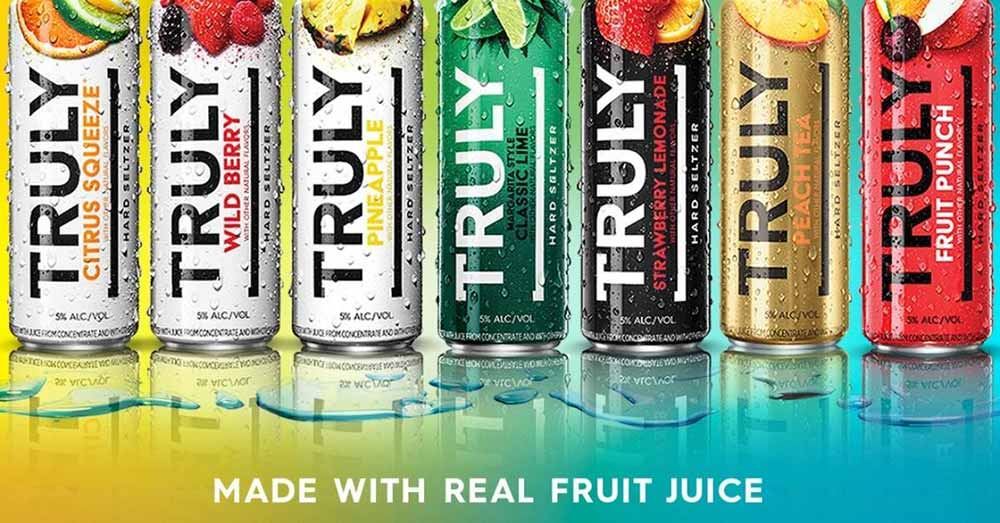 truly hard seltzer made with real fruit juice