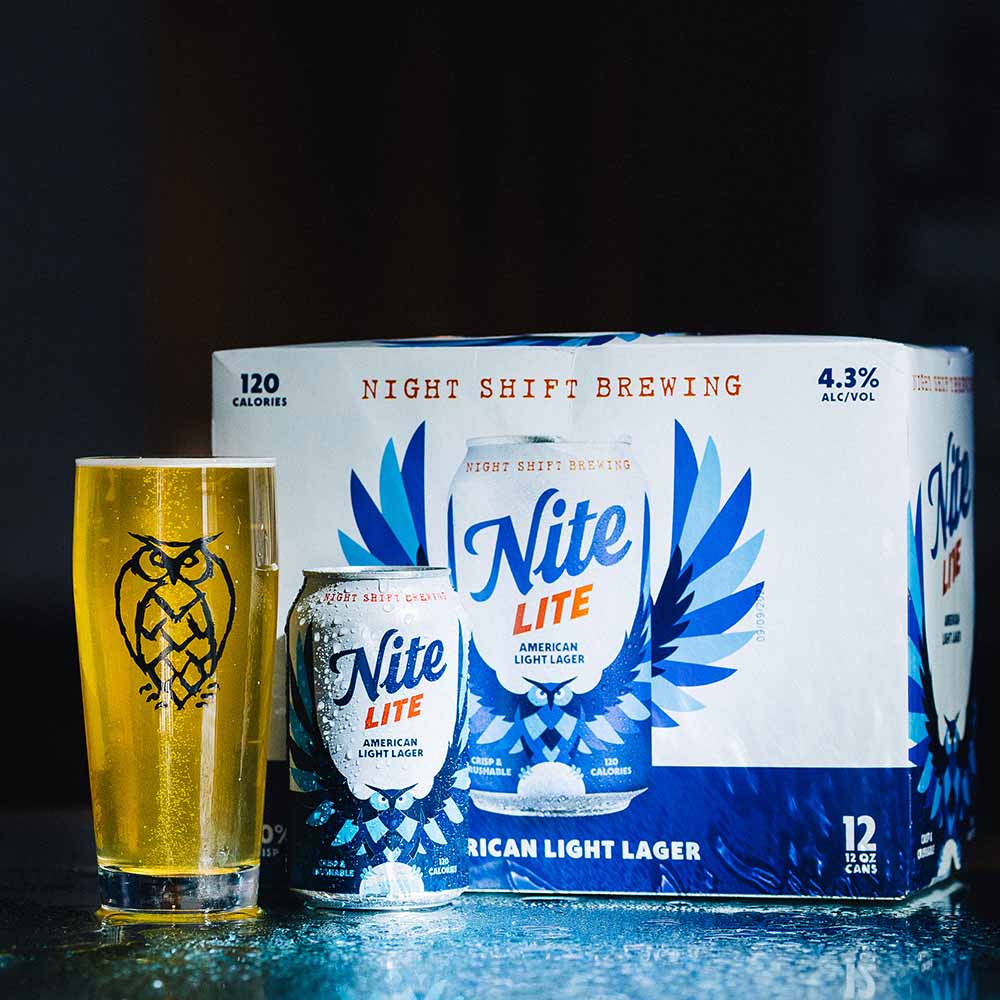 night shift brewing nite lite american lager