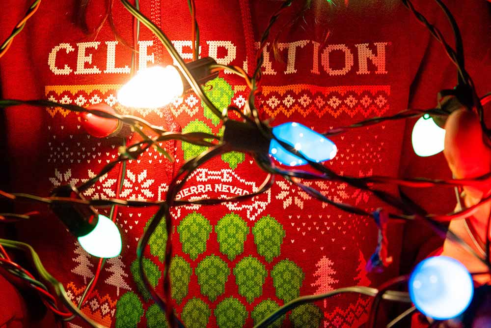 sierra nevada celebration fresh hop ipa sweater christmas lights
