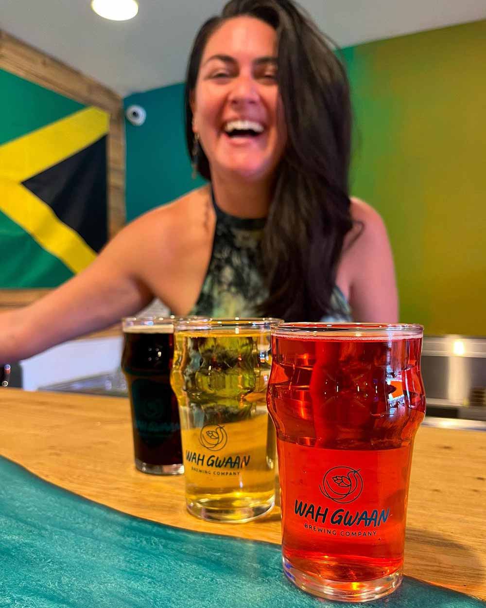 wah gwaan brewing company beers jamaican flag