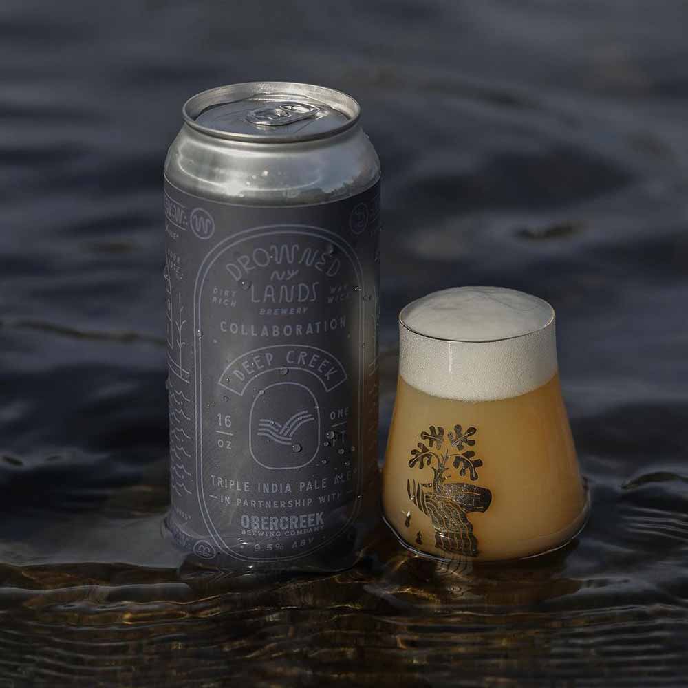 the drowned lands x obercreek brewing company deep creek triple IPA