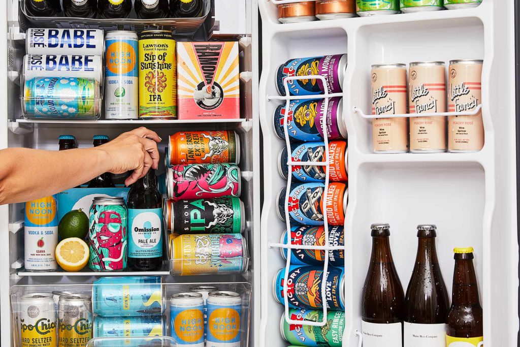 get stocked beer fridge