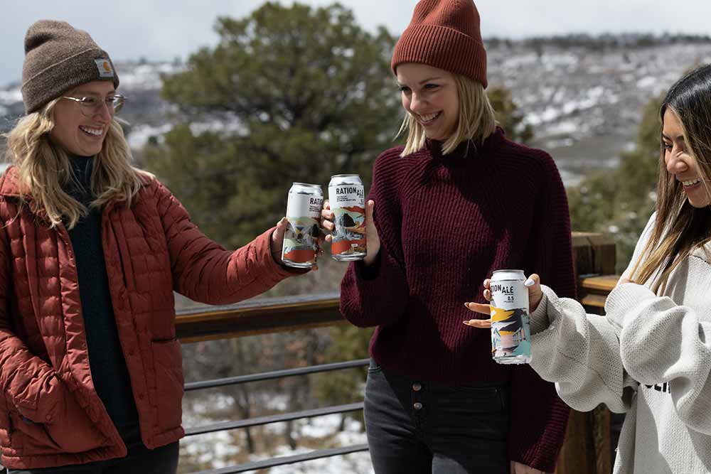 rationale brewing ladies cheersing non-alcoholic beer