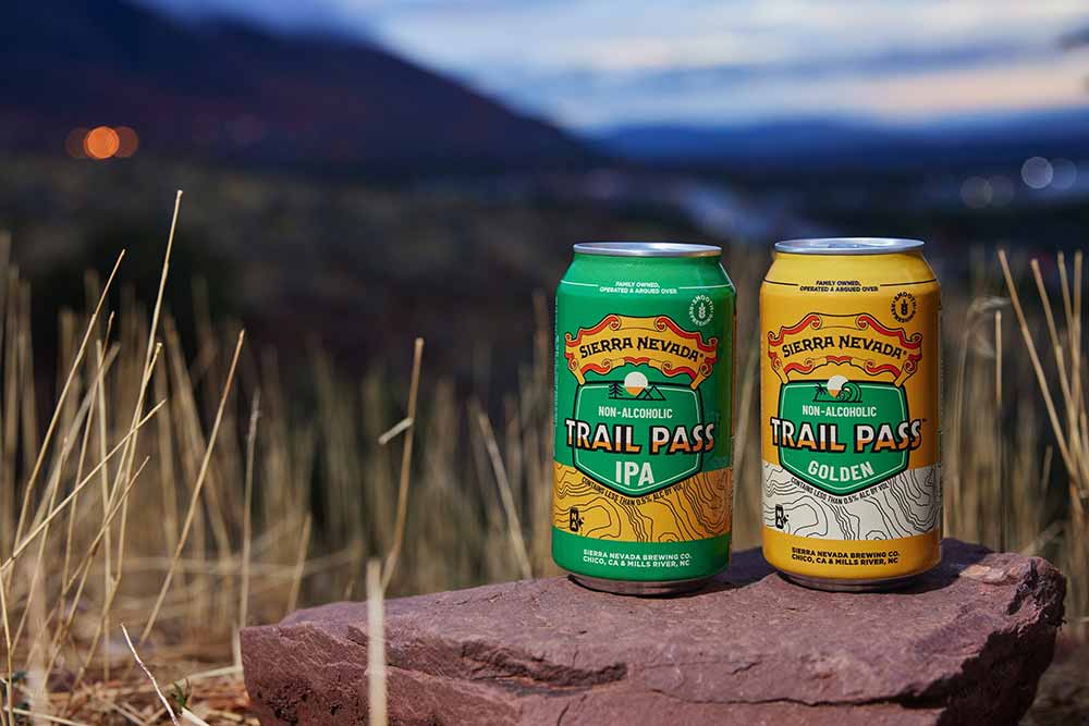 sierra nevada brewing company trail pass ipa and trail pass golden ale non-alcoholic beer