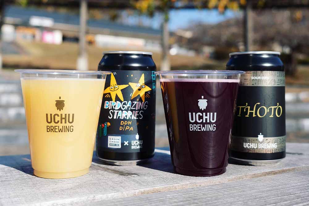 uchu brewing x green cheek beer co birdgazing starries