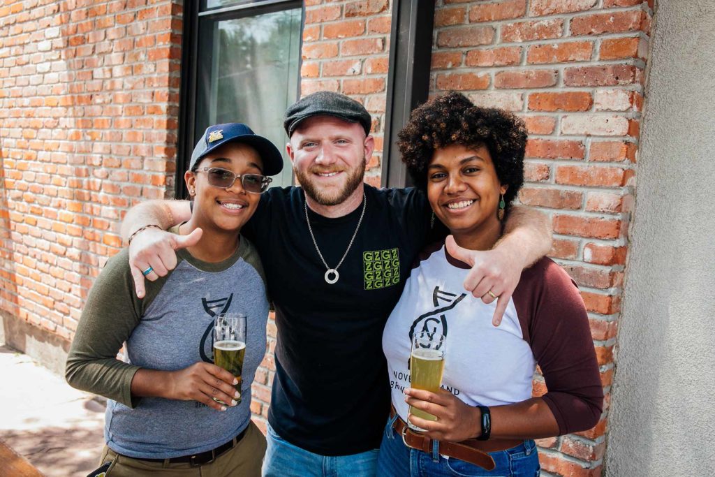 novel strand brewing company co-founders tamir danon, chantel columna, and ayana coker