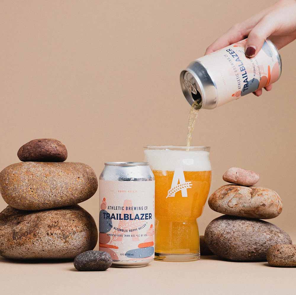 athletic brewing company trailblazer non-alcoholic hoppy helles