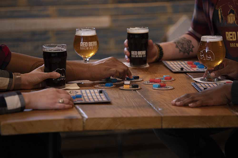 red bear brewing game table
