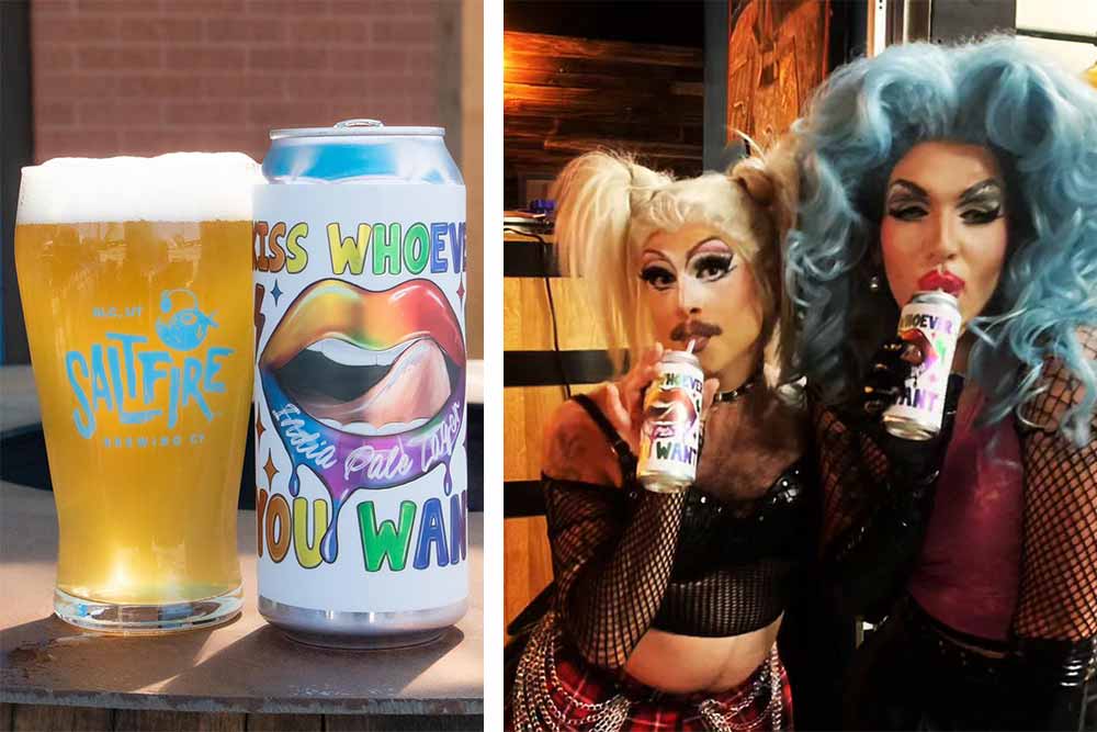 saltfire brewing co kiss whoever you want pride beer