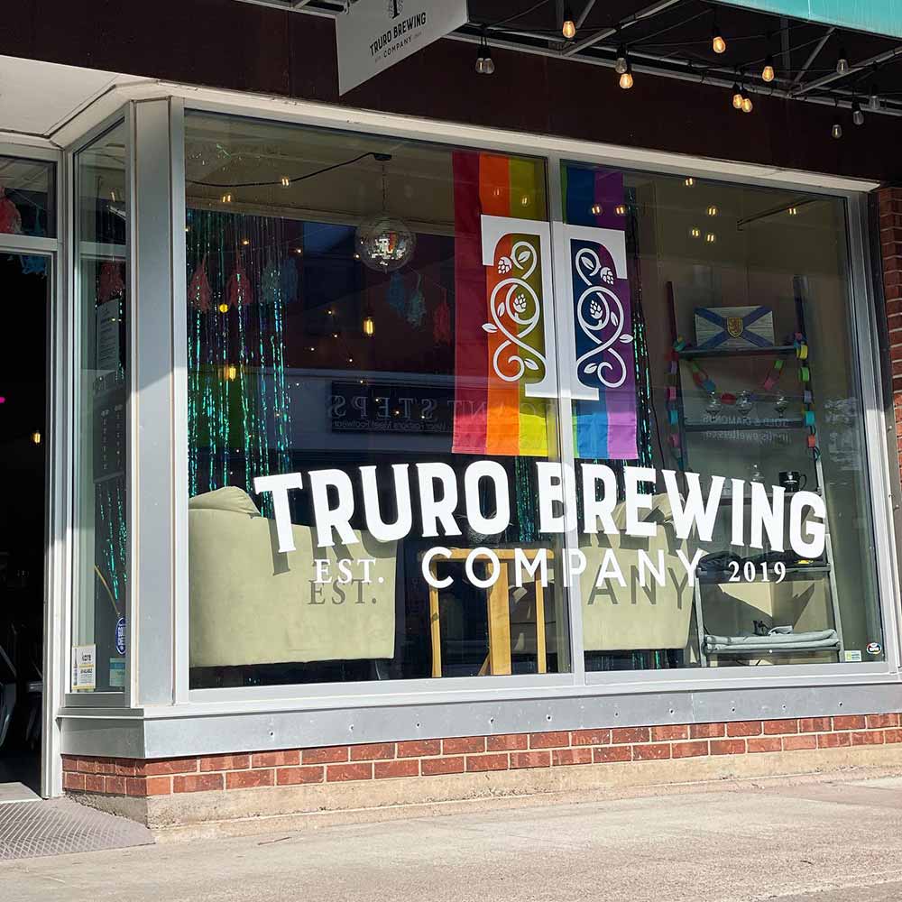 truro brewing company taproom rainbow flag