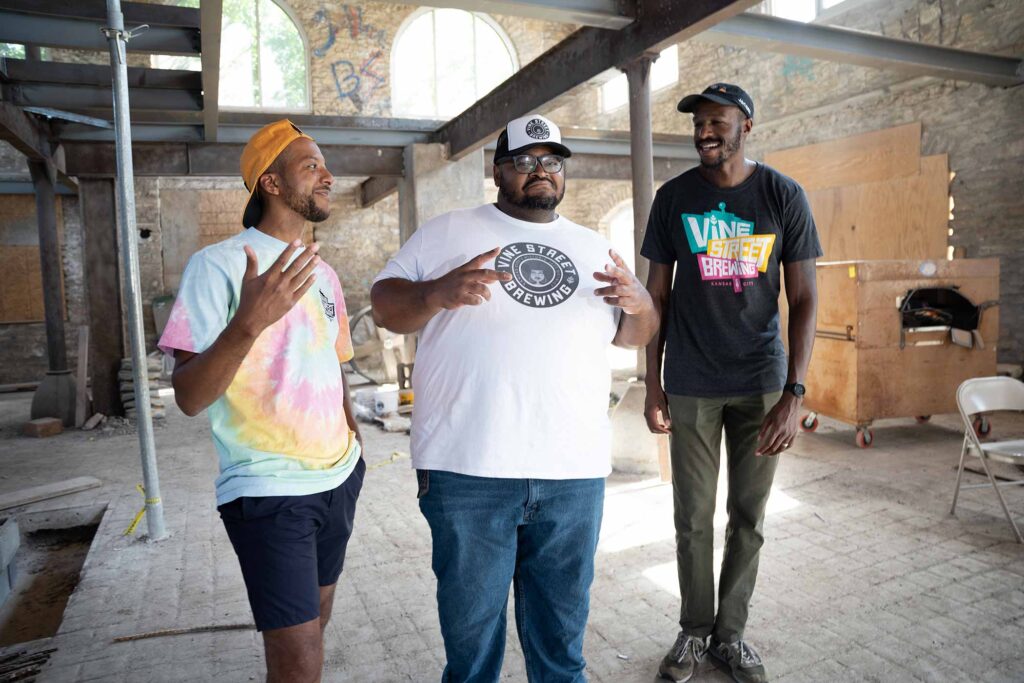 vine street brewing co-founders kemet coleman, woodie bonds, and elliott ivory