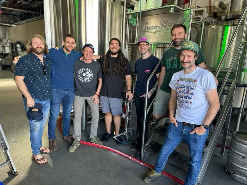 czech mission trip bus beer collab at green bench brewing