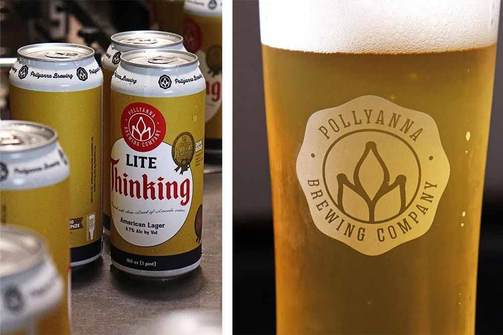 pollyanna brewing company lite thinking american lager