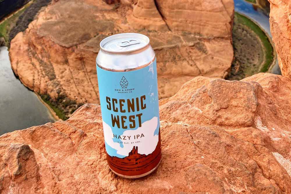 bow & arrow brewing co scenic west hazy ipa