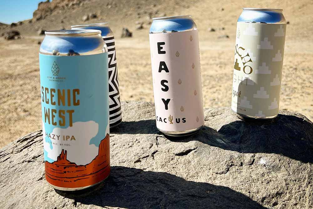 bow & arrow brewing co scenic west hazy ipa and easy cactus