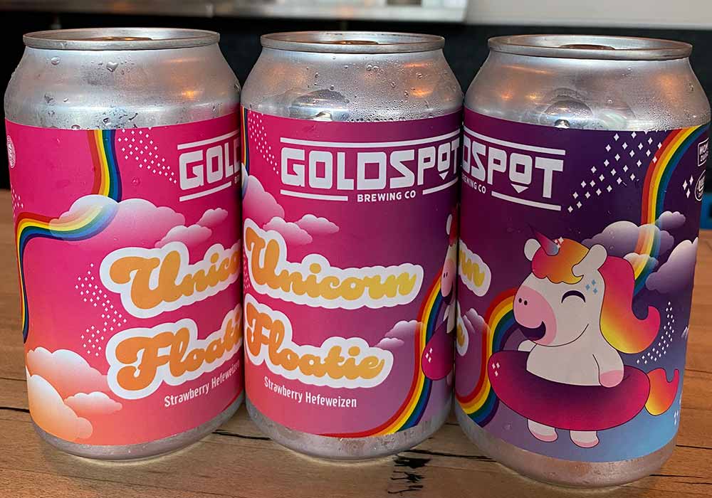 goldspot brewing unicorn floatie strawberry hefeweizen