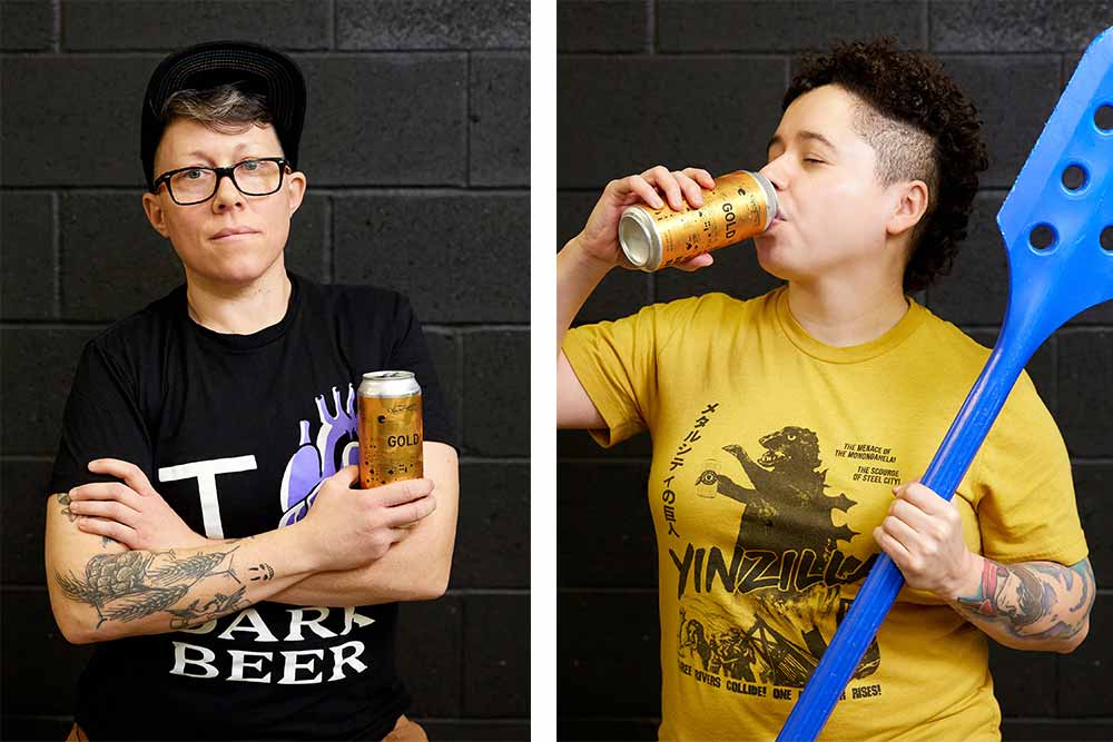 necromancer brewing co head brewer lauren hughes x lead brewer nina santiago