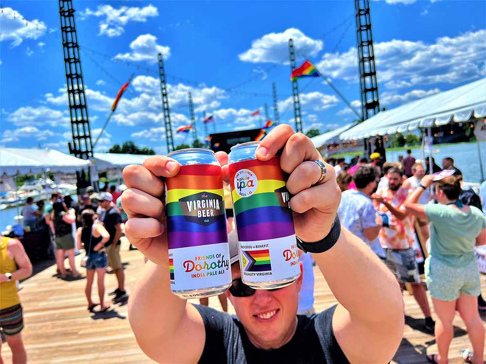 the virginia beer co friends of dorothy pride ipa queer beer 2022