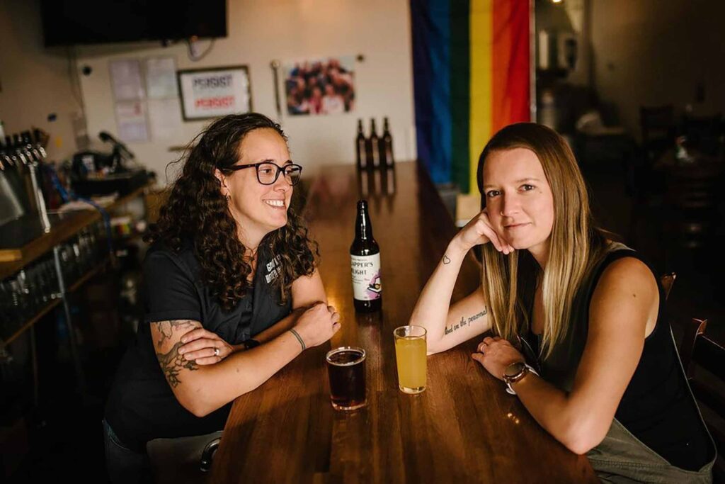 lady justice brewing co-founder betsy lay and director of marketing alison wisneski