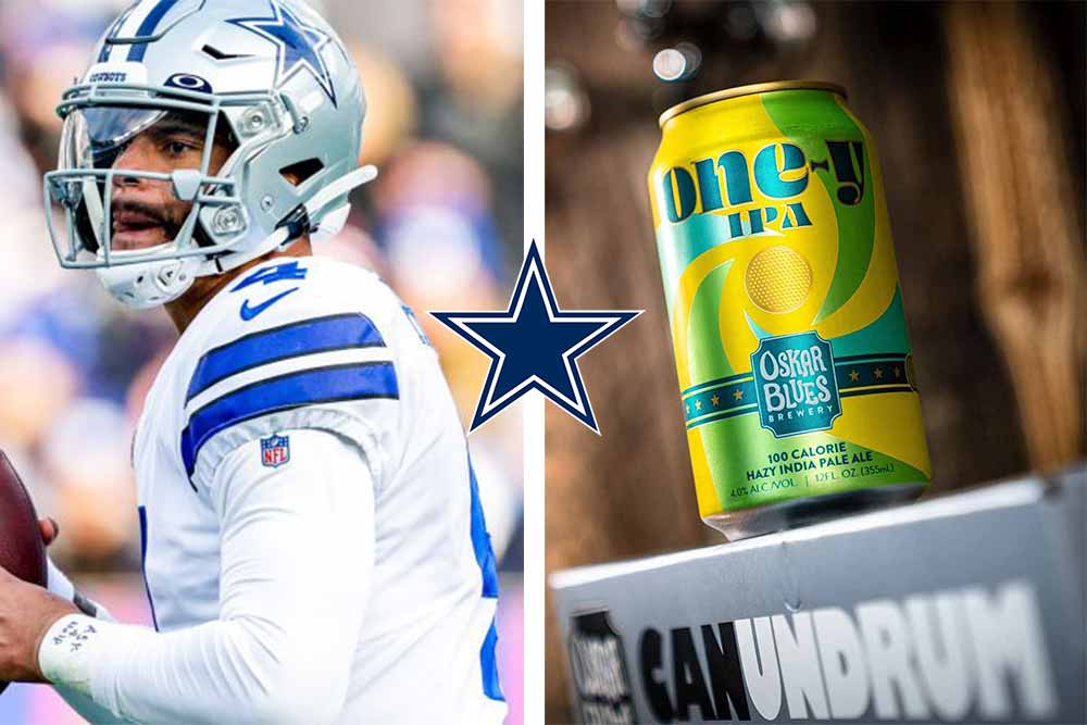 dallas cowboys x oskar blues brewery one-y session ipa