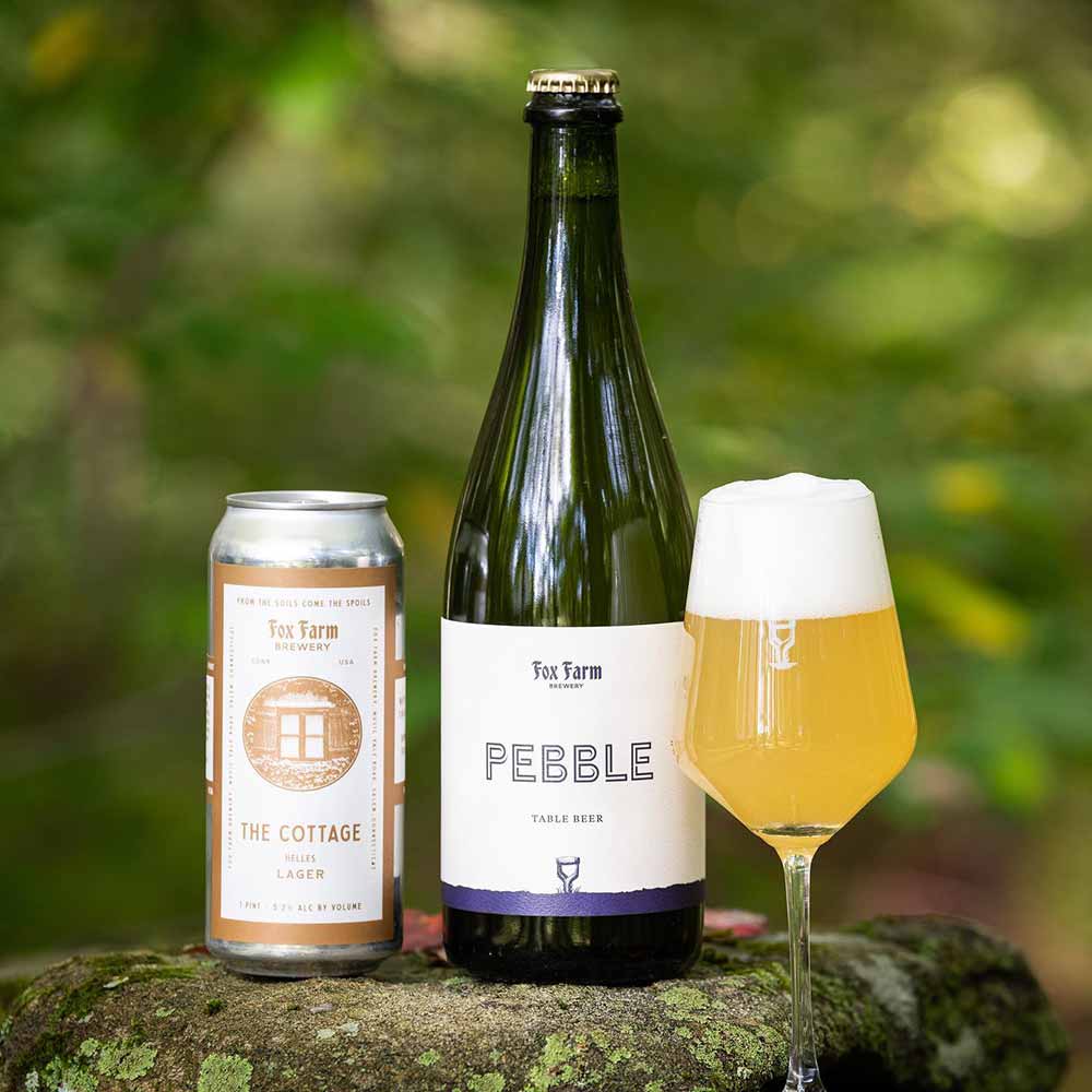 fox farm brewery pebble table beer