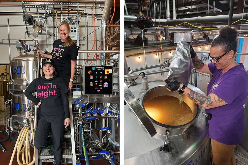 icicle brewing company co-owner pamela brulotte and rahr and sons brewing company director of operations sarah perez breast cancer survivors in craft beer