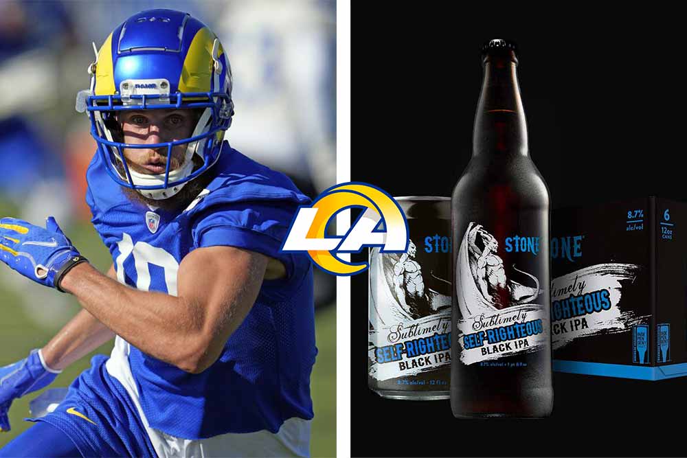 los angeles rams x stone brewing sublimely self righteous black ipa