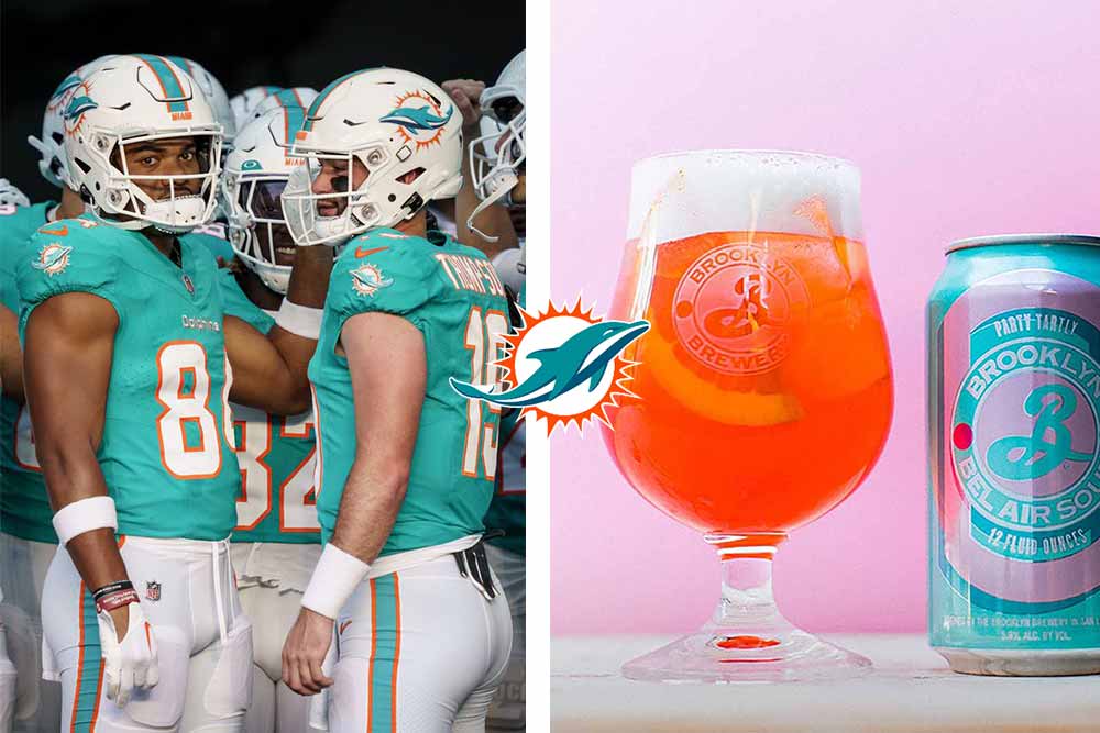 miami dolphins x brooklyn brewing bel air sour