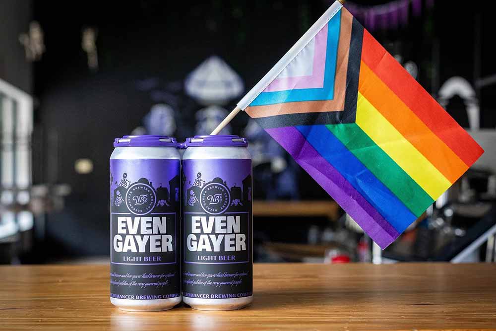 necromancer brewing even gayer american light lager