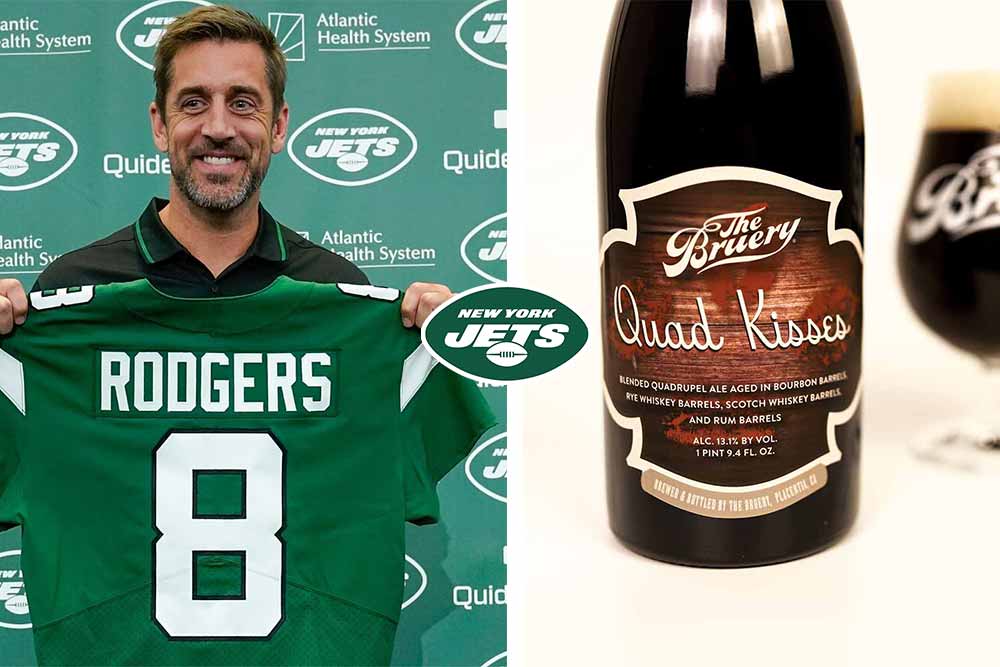 new york jets x the bruery quad kisses belgian quad