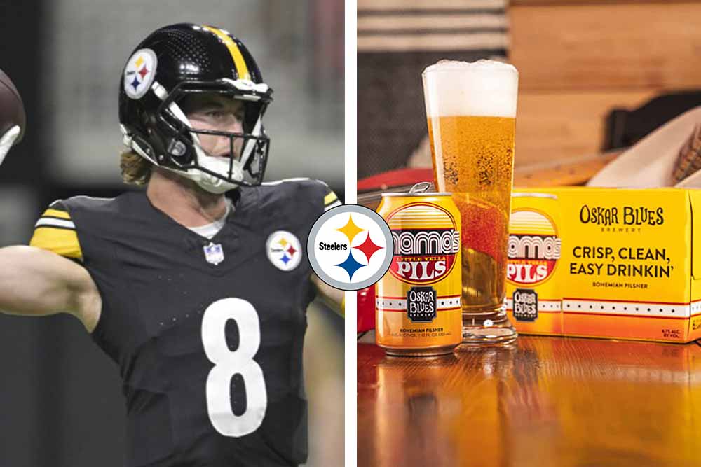 pittsburgh steelers x oskar blues brewery mama's little yella pils