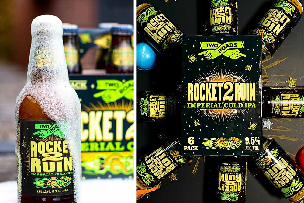 two roads brewing company rocket 2 ruin cold ipa