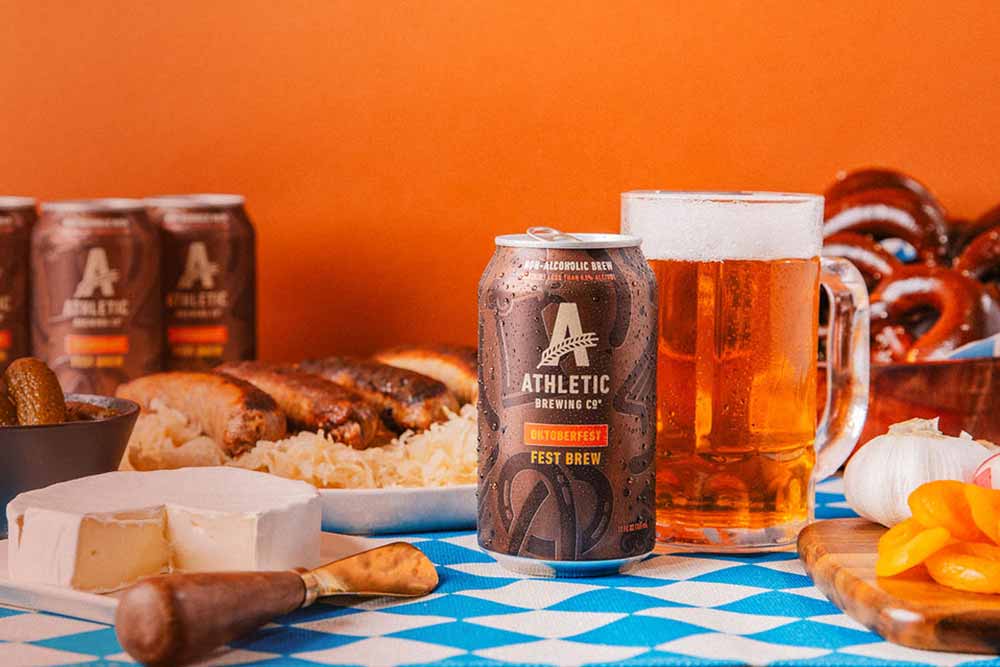 athletic brewing company non-alcoholic oktoberfest festbier food pairings