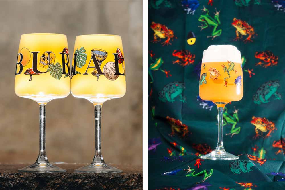 burial beer annox wine glass and tripping animals stemmed edel glass