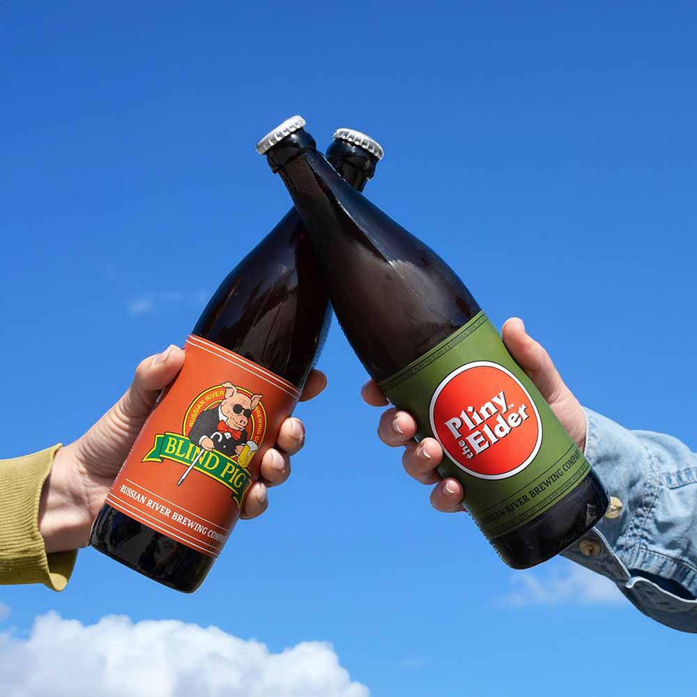 russian river brewing company pliny the elder double ipa and blind pig 