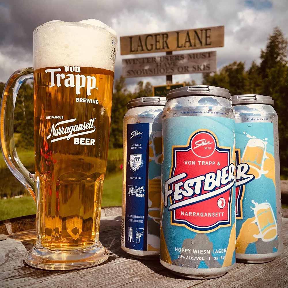 von trapp brewing x narragansett brewing stowe style festbier