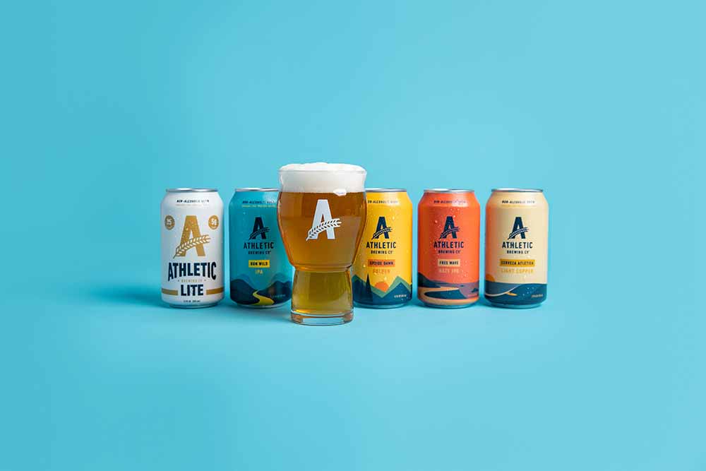 athletic brewing non-alcoholic beer flagship rebrand 2024