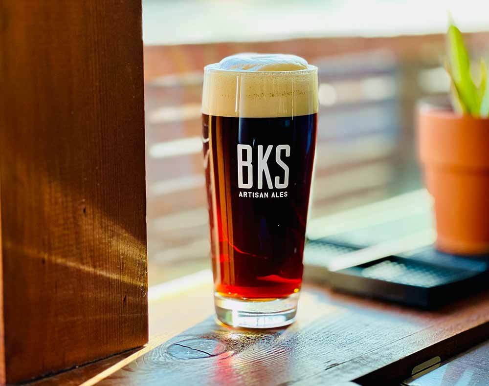 bks artisan ales beer glass