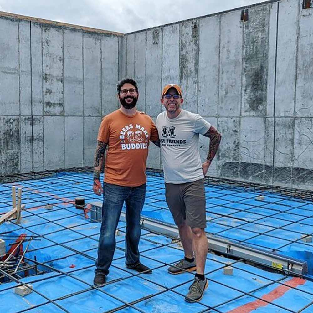 fast friends beer co co-founder dave childress and director of brewing operations keith shaw