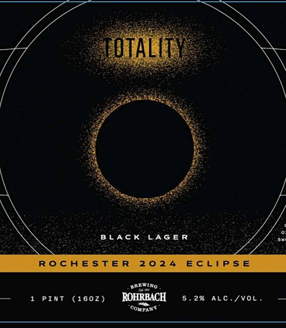 rohrbach brewing co totality black lager label solar eclipse