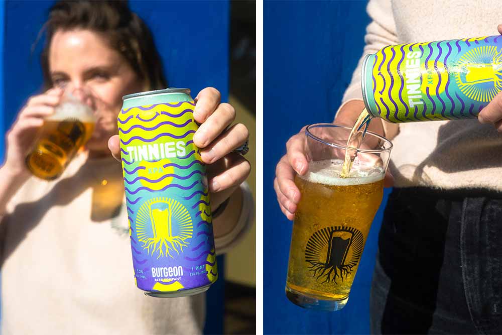 burgeon beer company tinnies xpa