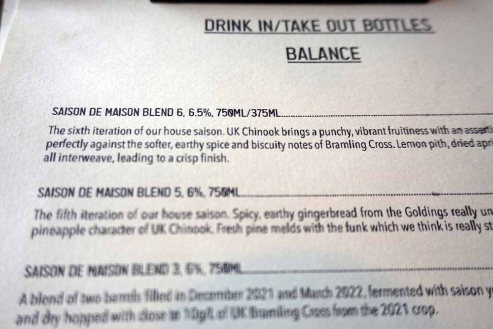 balance brewing and blending menu saison de maison blends