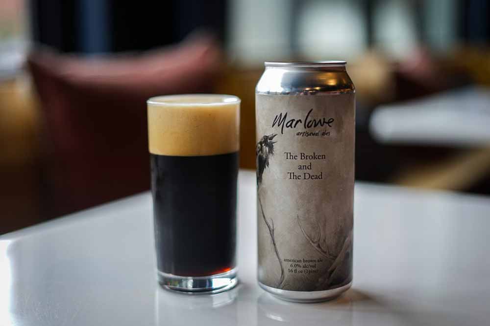 marlowe artisanal ales the broken & the dead american brown ale