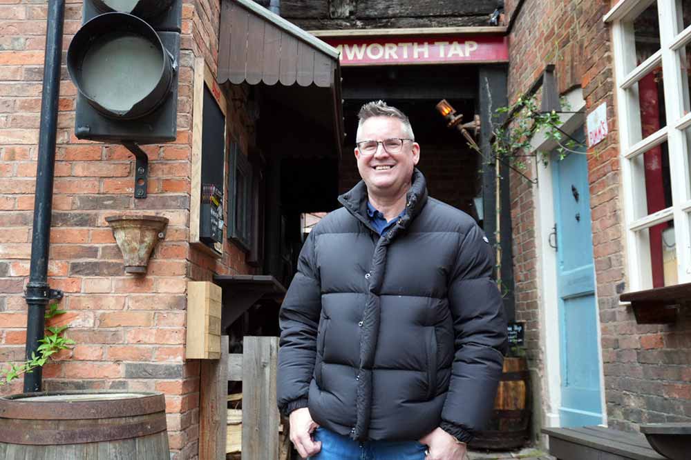 the tamworth tap back beer garden co-founder george greeaway 