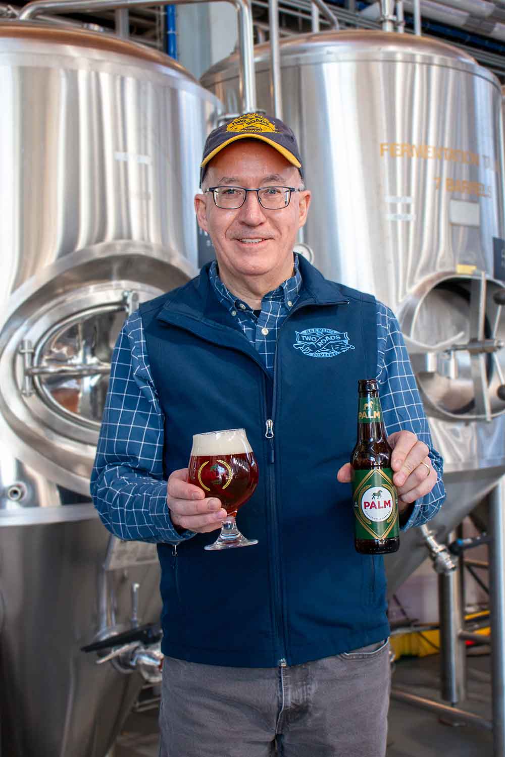 two roads brewing company palm belgian-style ale