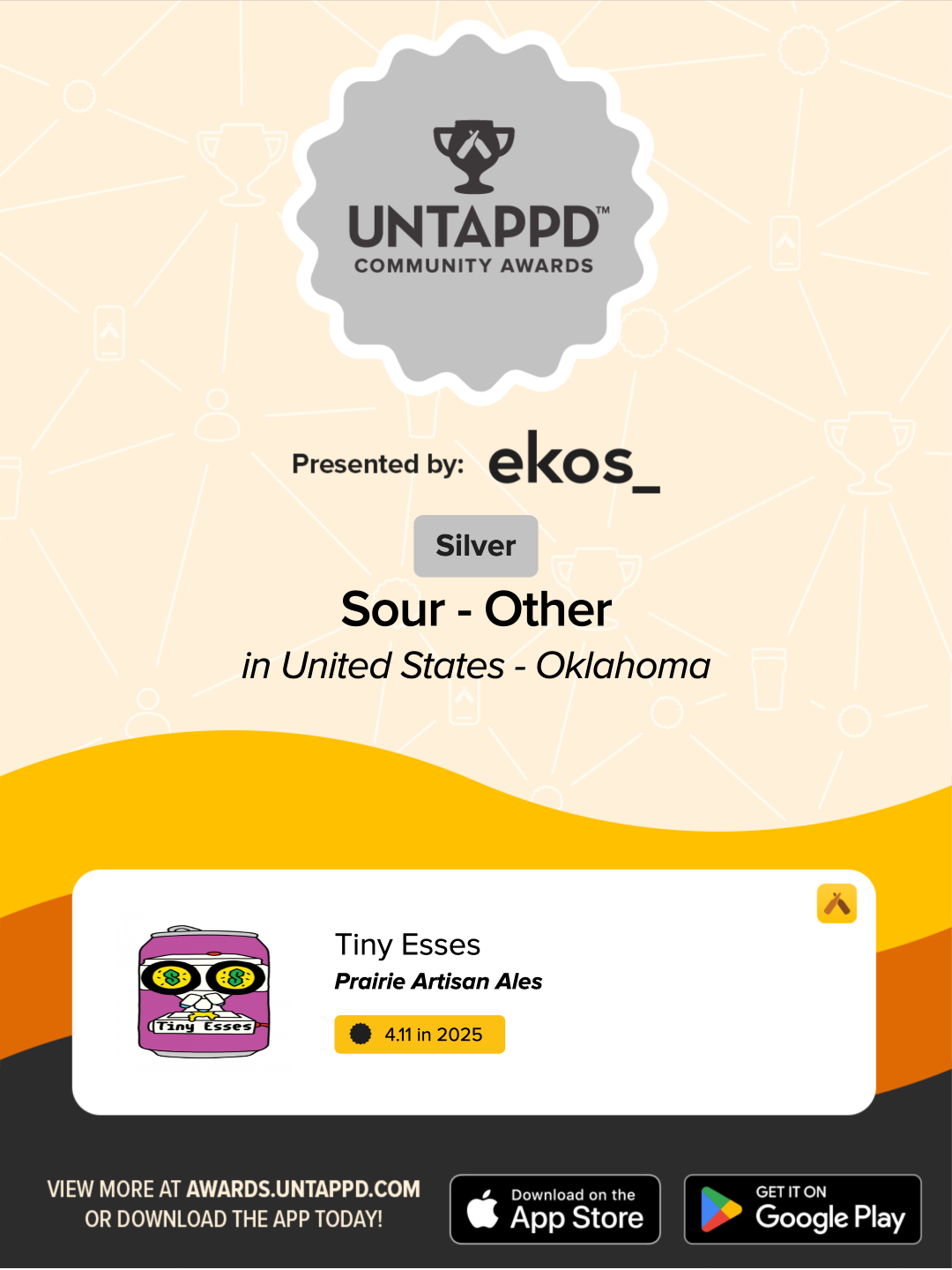 prairie artisan ales tiny esses untappd community awards 2026